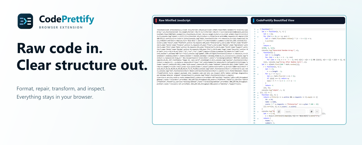 CodePrettify screenshot – image 1