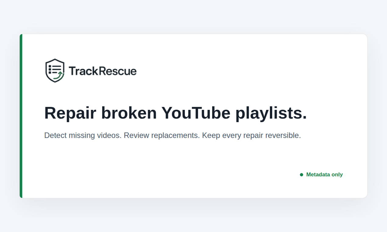 TrackRescue screenshot – image 1