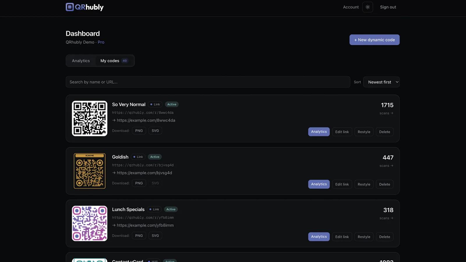 QRhubly screenshot