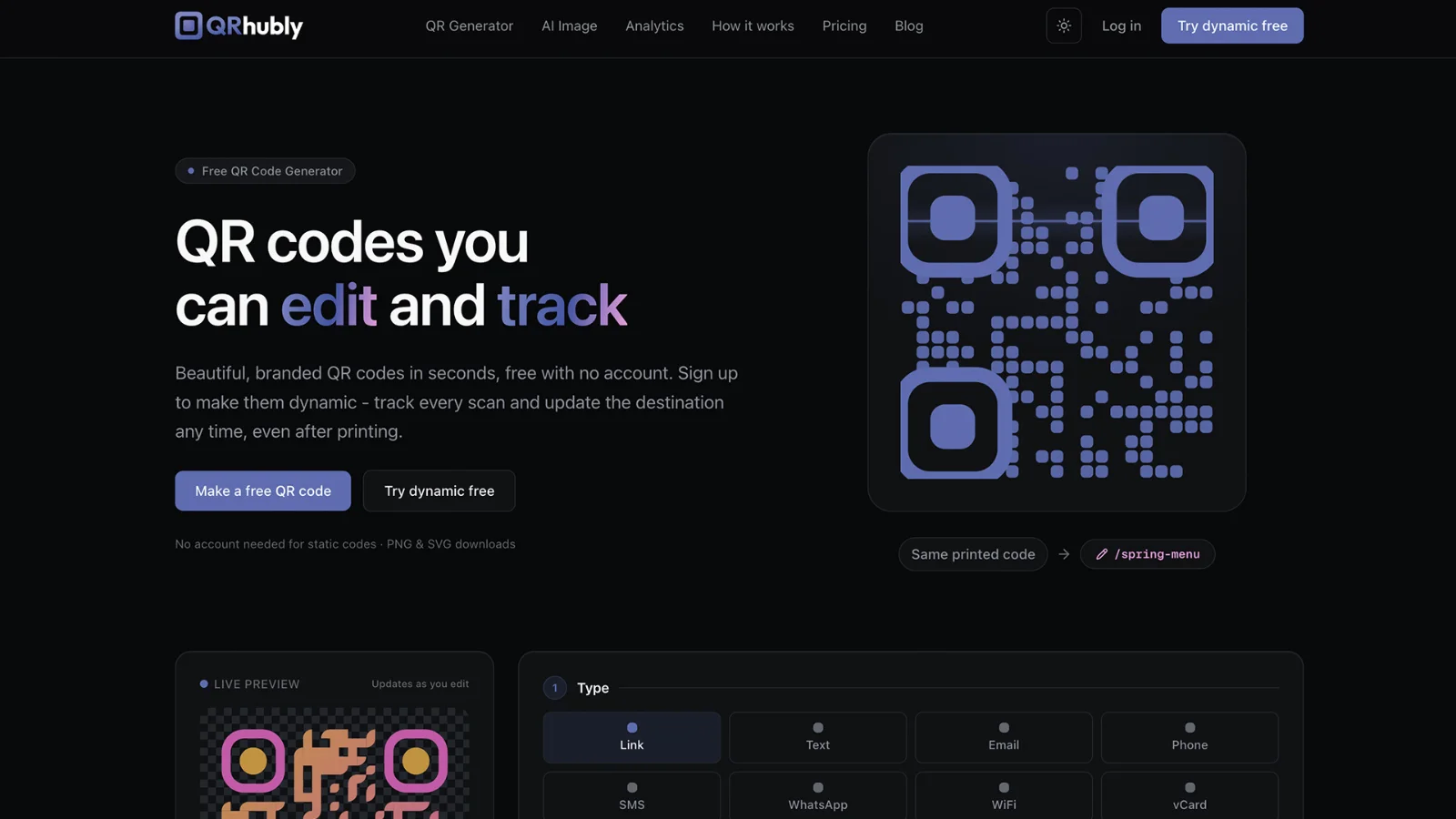 QRhubly screenshot