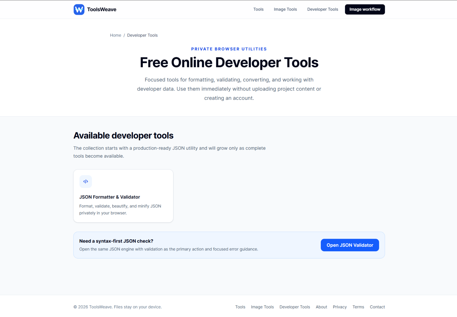 ToolsWeave screenshot, image 1