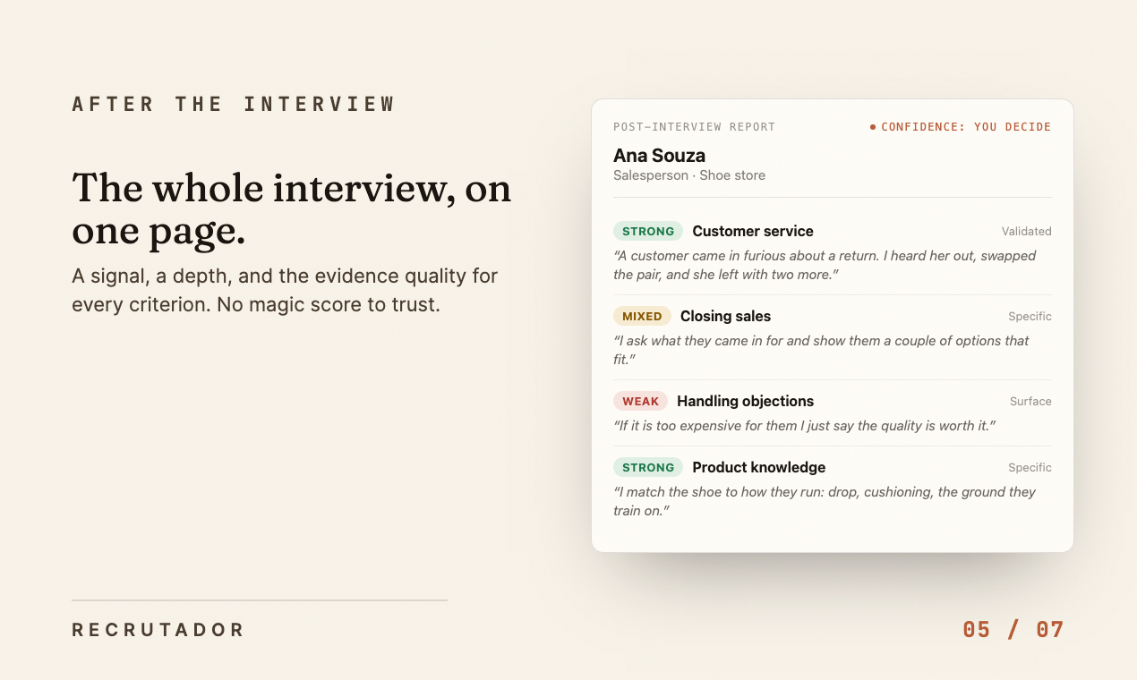Recrutador screenshot