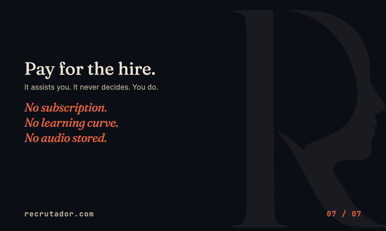 Recrutador screenshot