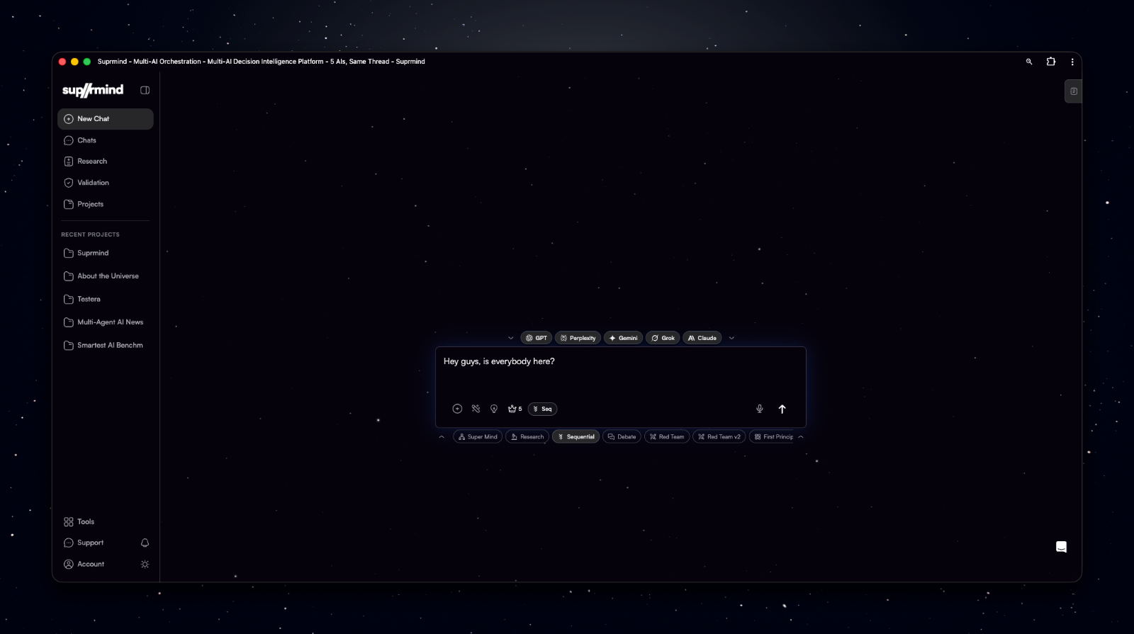Suprmind screenshot