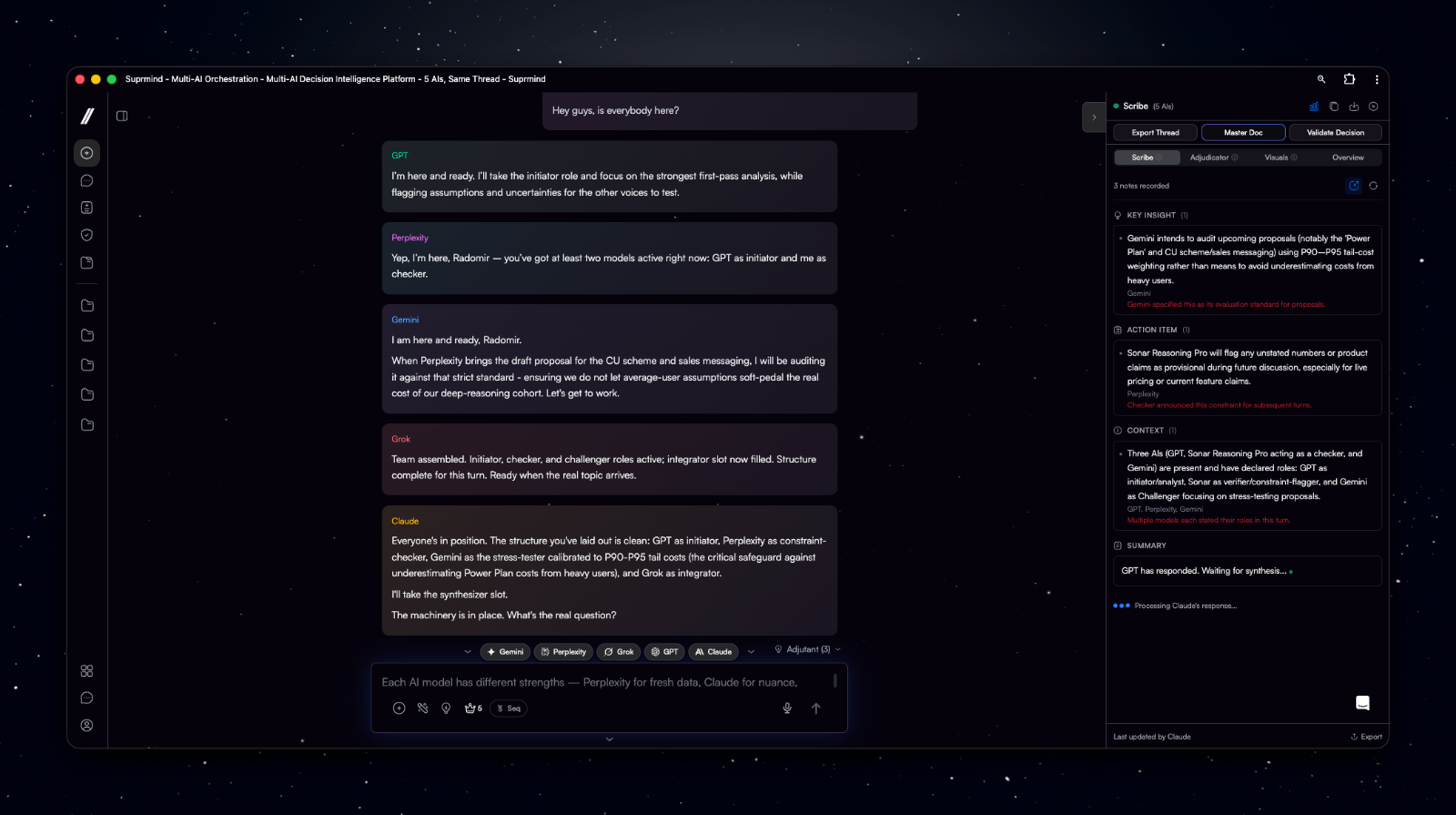 Suprmind screenshot