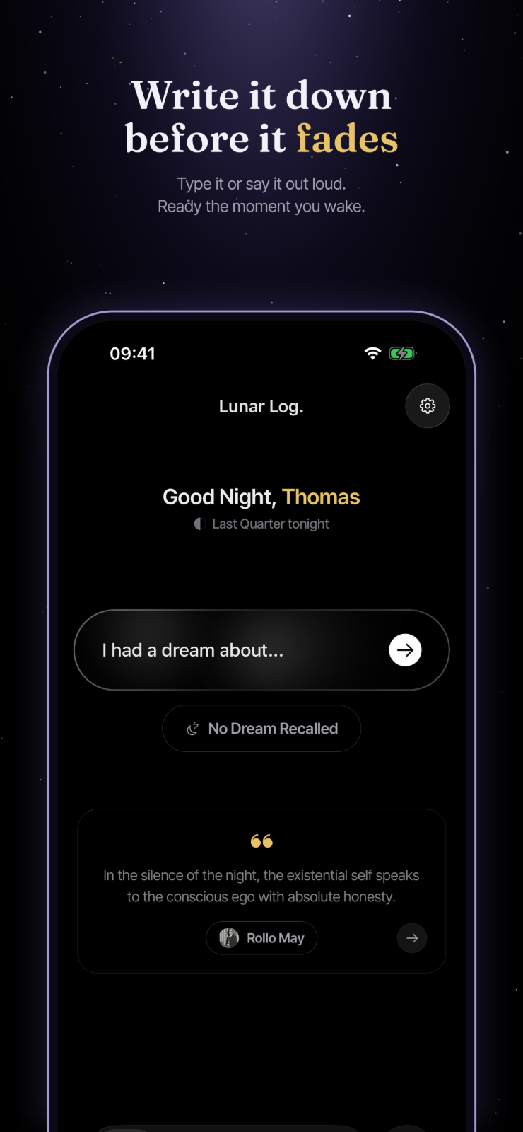 Lunar Log screenshot, image 1