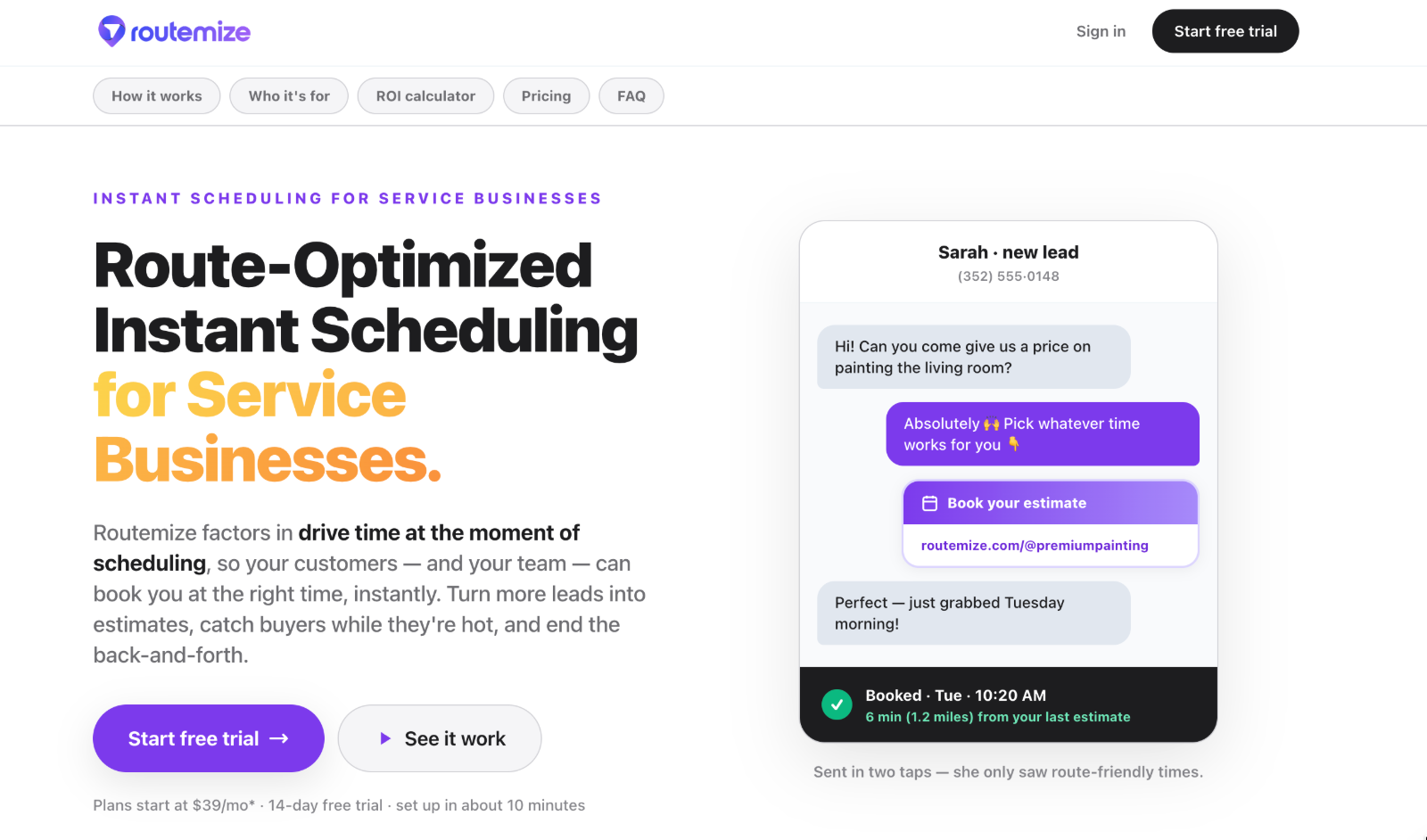 Routemize™ screenshot