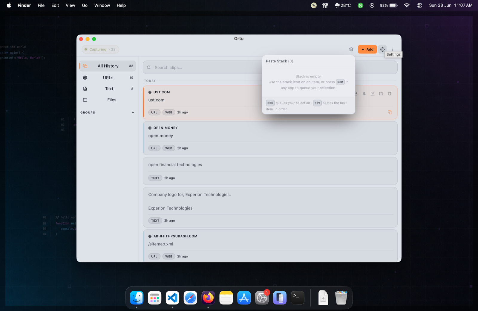 Ortu screenshot