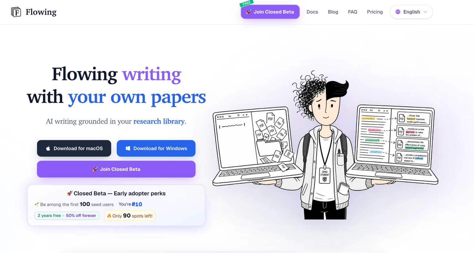 Flowing screenshot