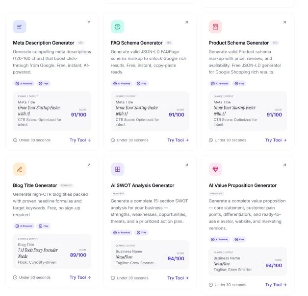 FounderTools AI screenshot